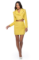 SO CHER TWEED MINI SKIRT SET