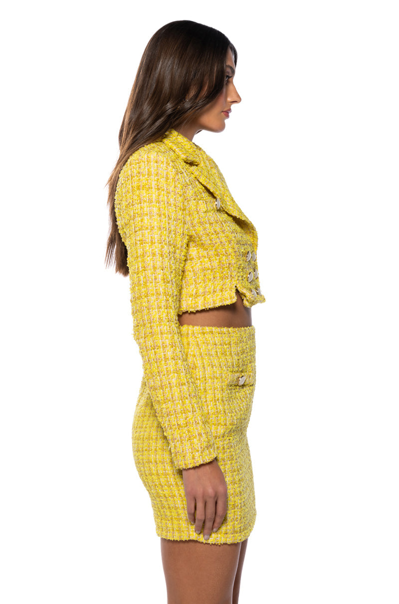 SO CHER TWEED MINI SKIRT SET