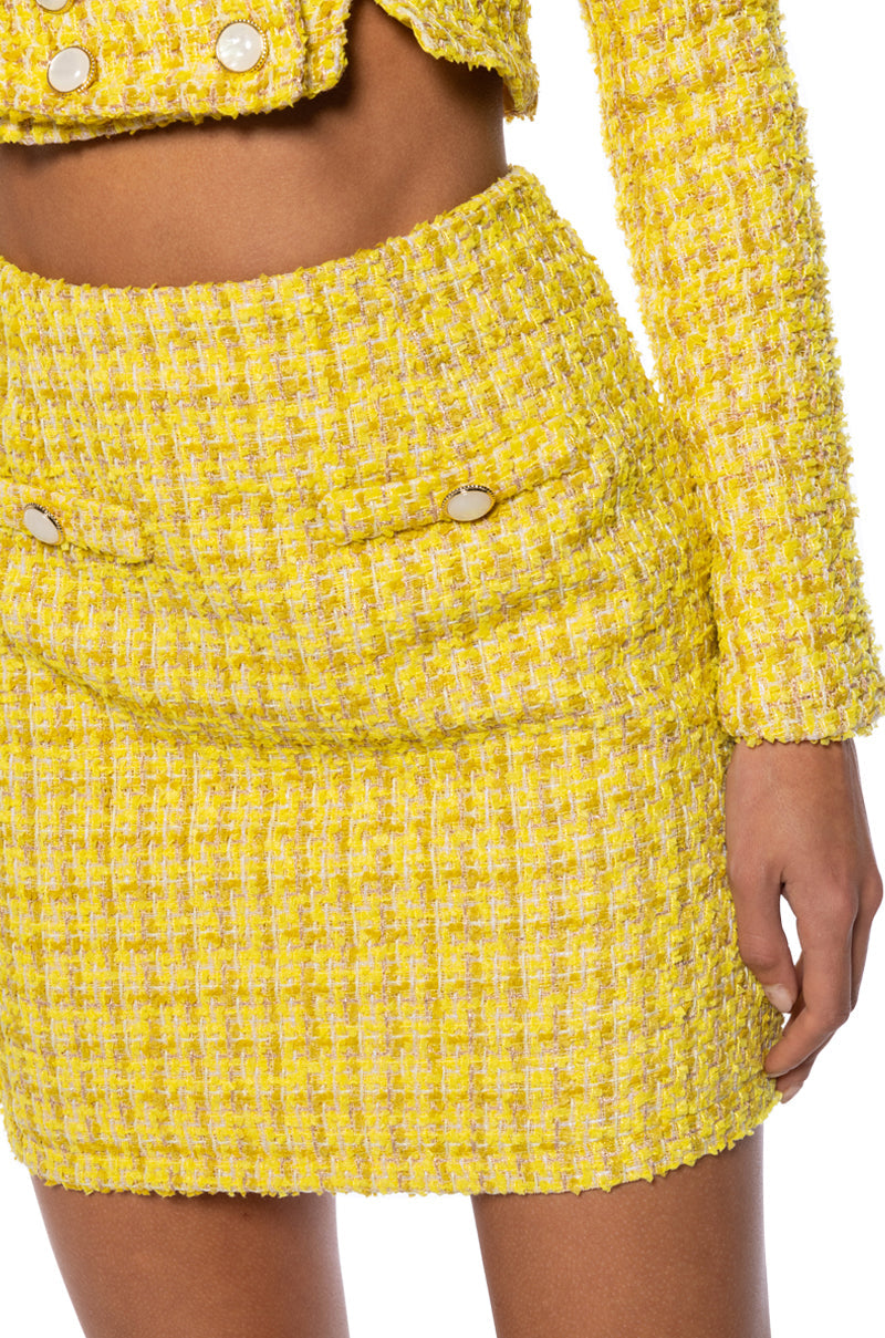 SO CHER TWEED MINI SKIRT SET