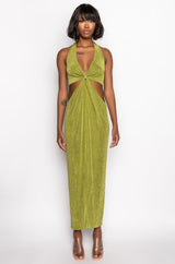 SO CURIOUS MAXI HALTER TOP DRESS