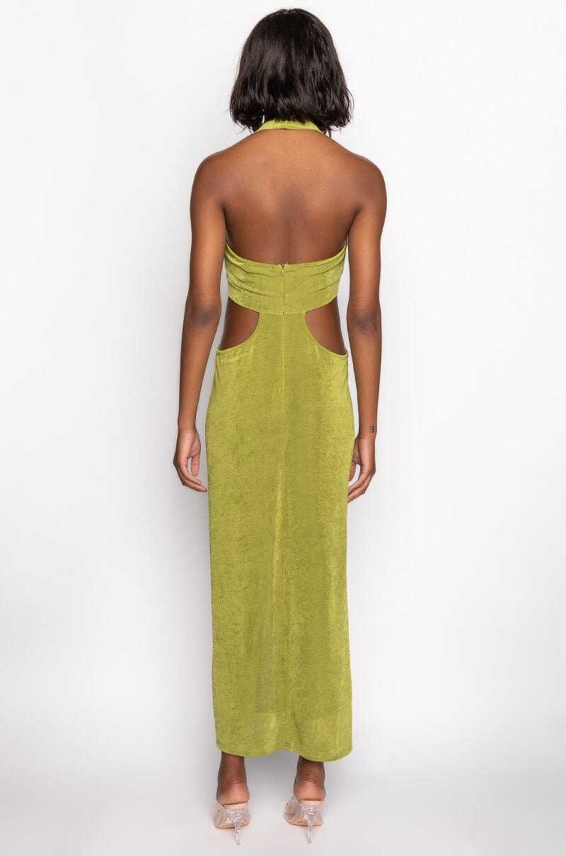SO CURIOUS MAXI HALTER TOP DRESS