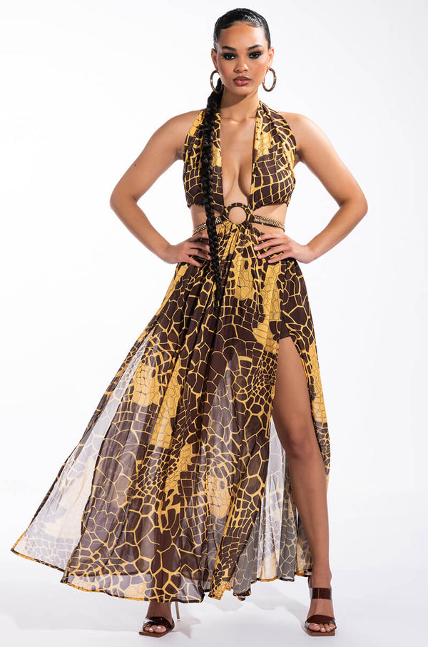 SO GOOD HALTER TOP MAXI DRESS