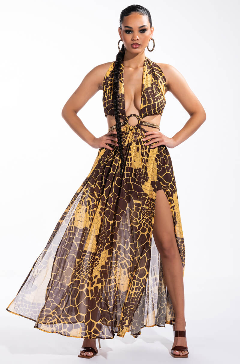 SO GOOD HALTER TOP MAXI DRESS