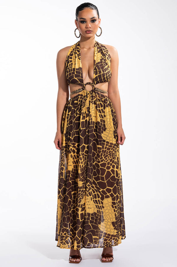 SO GOOD HALTER TOP MAXI DRESS