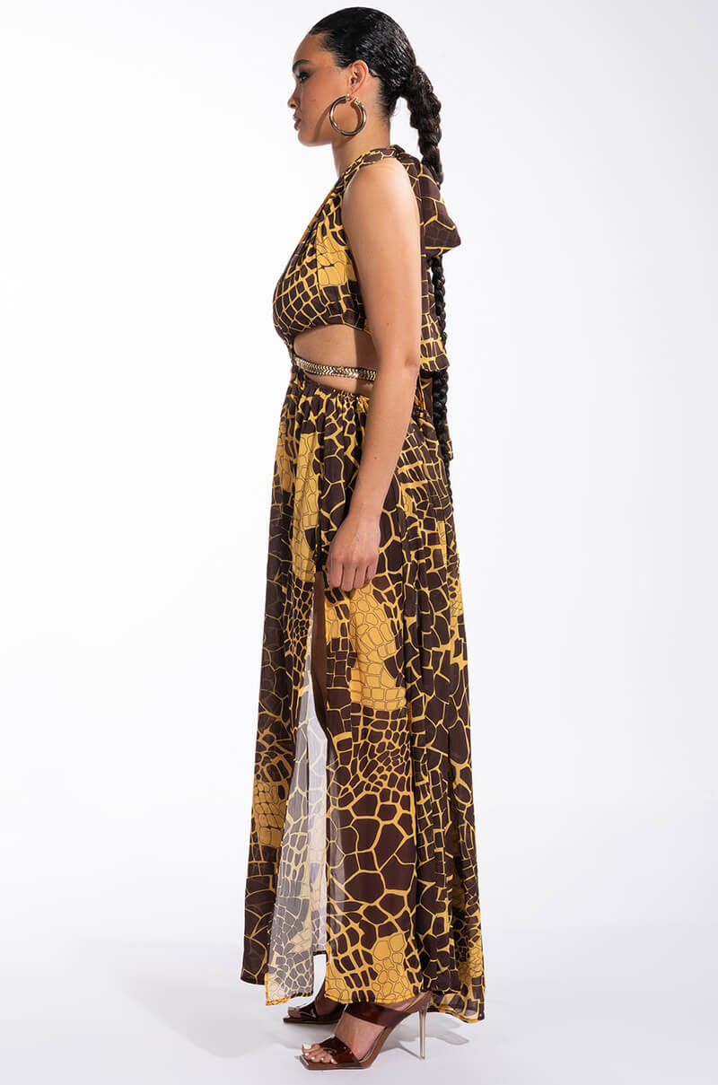 SO GOOD HALTER TOP MAXI DRESS