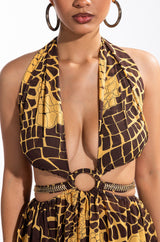 SO GOOD HALTER TOP MAXI DRESS