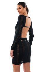 DANIELLE OPEN BACK KNIT MINI DRESS