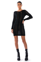 DANIELLE OPEN BACK KNIT MINI DRESS