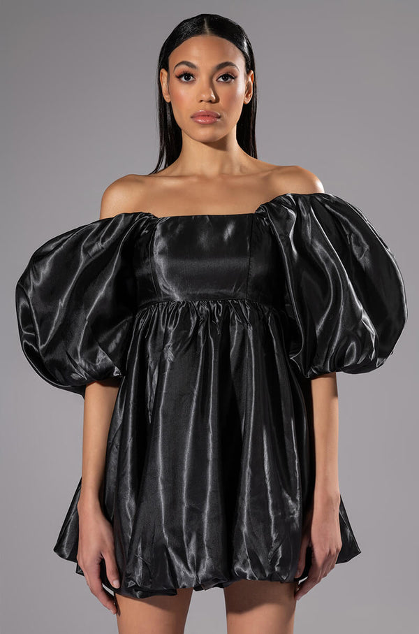 LOLA PUFF SLEEVE MINI DRESS
