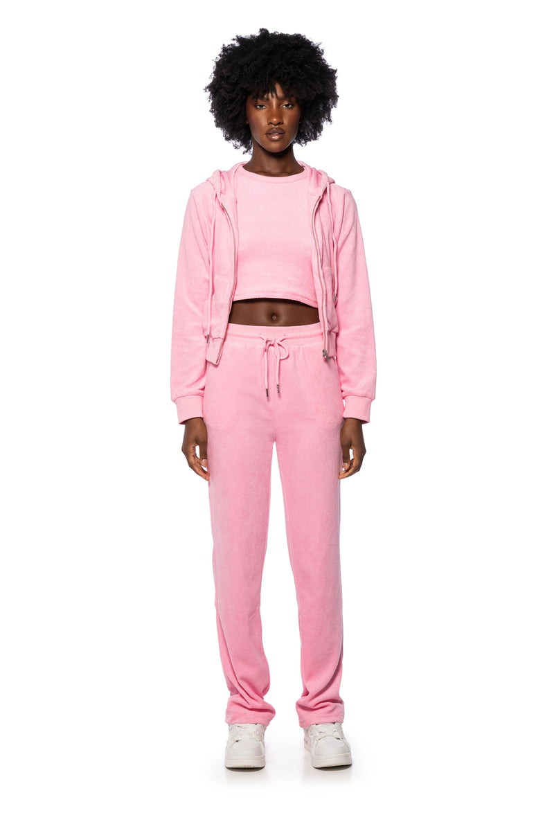 SOFT SPOT LONGSLEEVE ZIP UP HOODIE