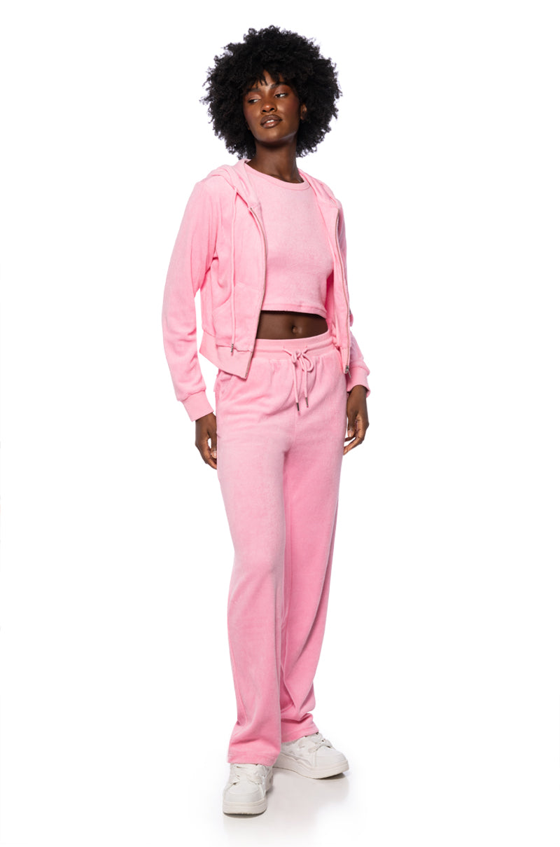 SOFT SPOT LONGSLEEVE ZIP UP HOODIE