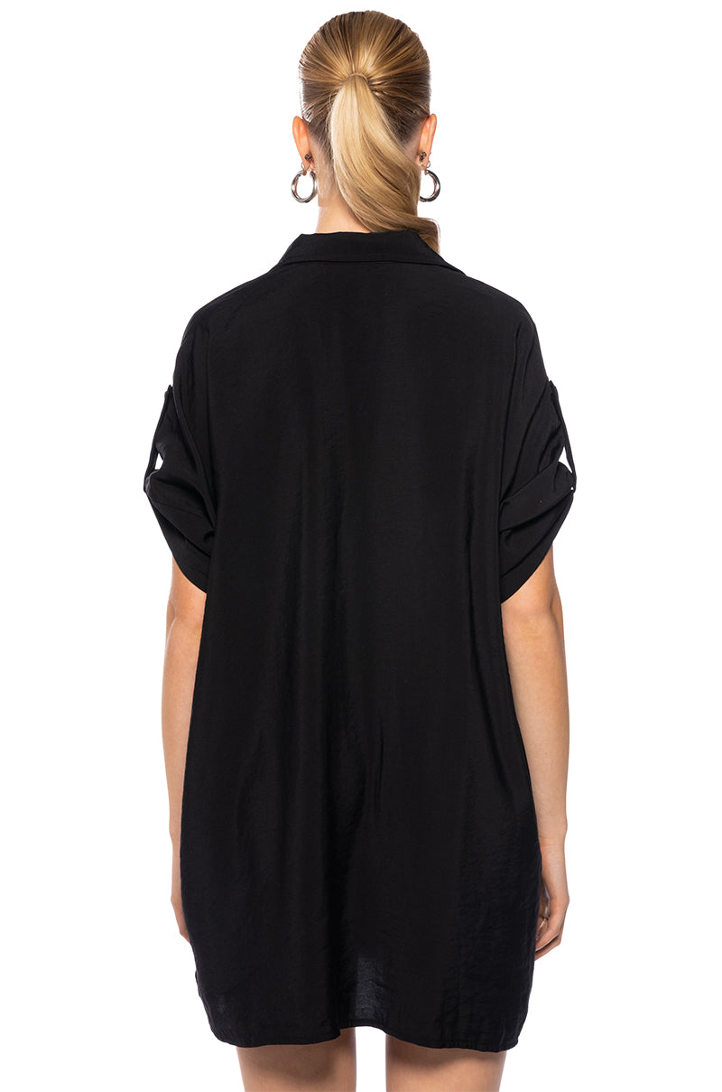SOLANA BUTTON DOWN MINI SHIRT DRESS