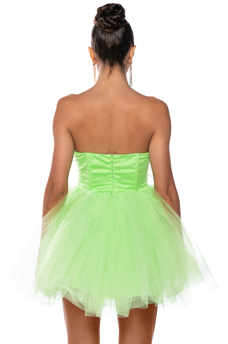 SOMETHING LIGHT TULLE MINI DRESS