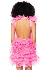 RAOLA ULTRA RUFFLED SLEEVELESS DRESS
