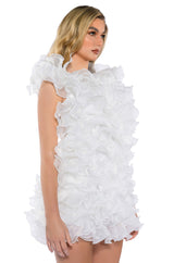RAOLA ULTRA RUFFLED SLEEVELESS DRESS