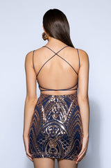 SONG ON REPEAT SEQUIN MINI DRESS