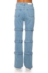 SONGBIRD BUCKLED STRAIGHT LEG DENIM