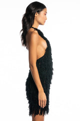 SOUTH BEACH SHREDDED KNIT MINI DRESS