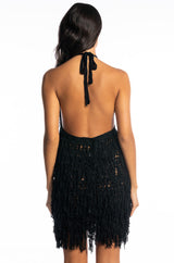 SOUTH BEACH SHREDDED KNIT MINI DRESS