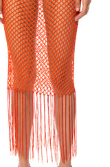 SPIN ME OUT OF CONTROL FRINGE NET MIDI SKIRT
