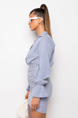SPRING STRIPE POPLIN DRESS