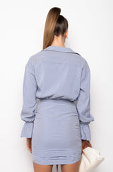 SPRING STRIPE POPLIN DRESS