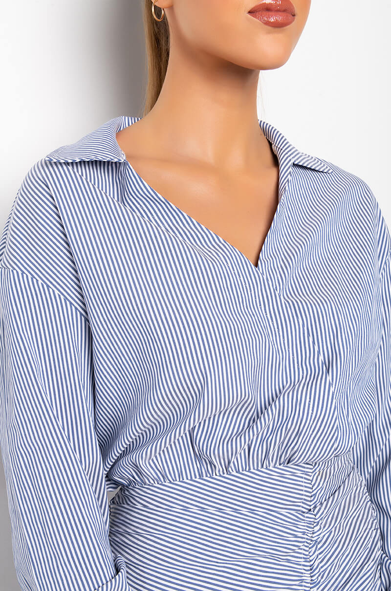 SPRING STRIPE POPLIN DRESS
