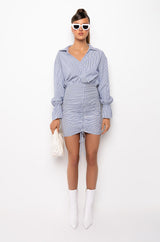 SPRING STRIPE POPLIN DRESS