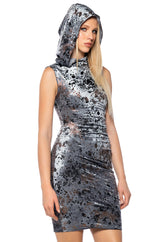 STAND OUT HOODED MINI DRESS
