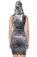 STAND OUT HOODED MINI DRESS