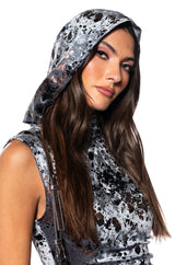 STAND OUT HOODED MINI DRESS