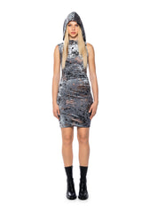 STAND OUT HOODED MINI DRESS