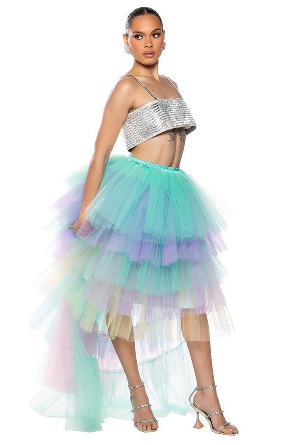 STAR OF THE SHOW LAYERED TULLE DRESS