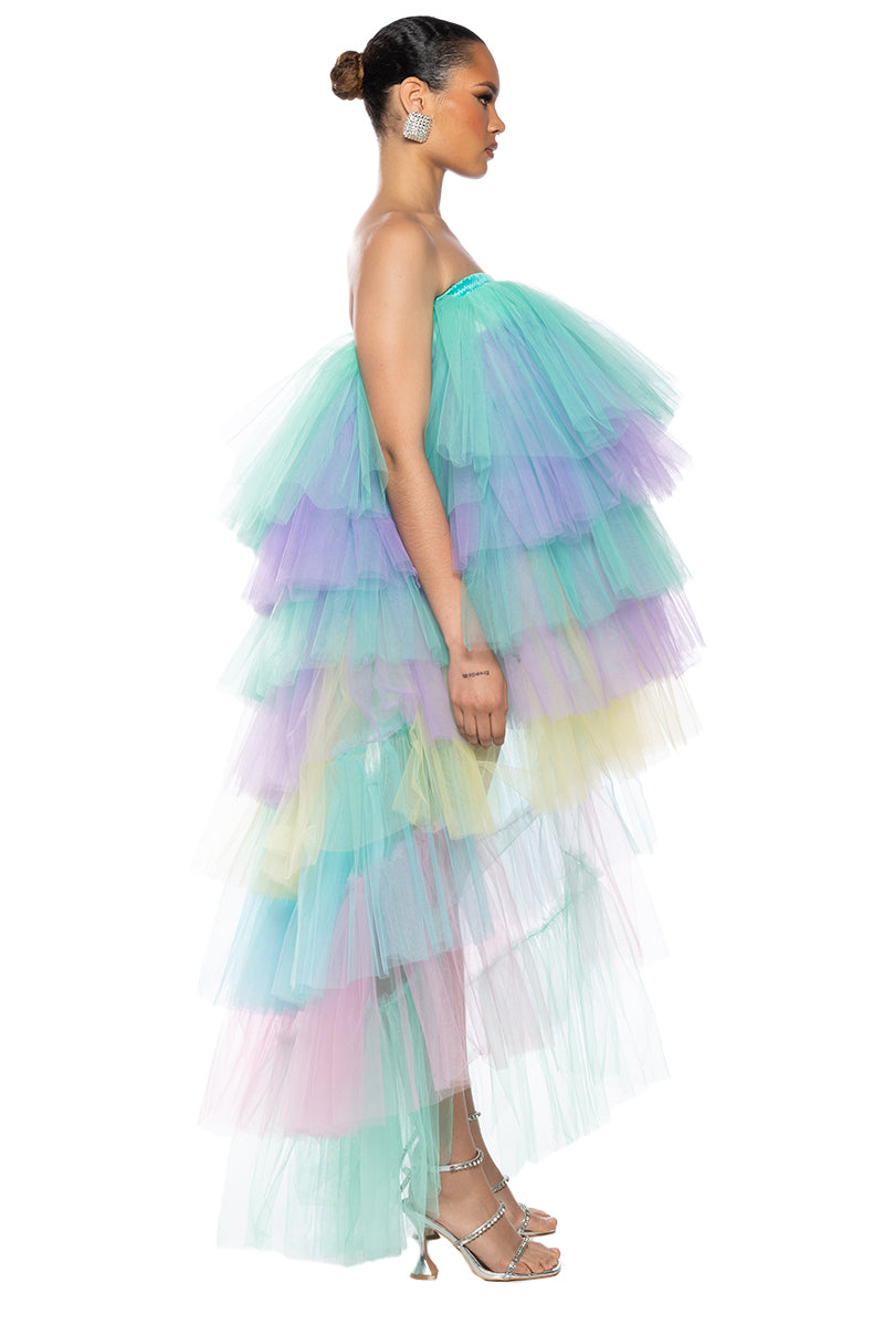 STAR OF THE SHOW LAYERED TULLE DRESS