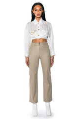 STAY FLY OVERSIZED BUTTON DOWN BLOUSE