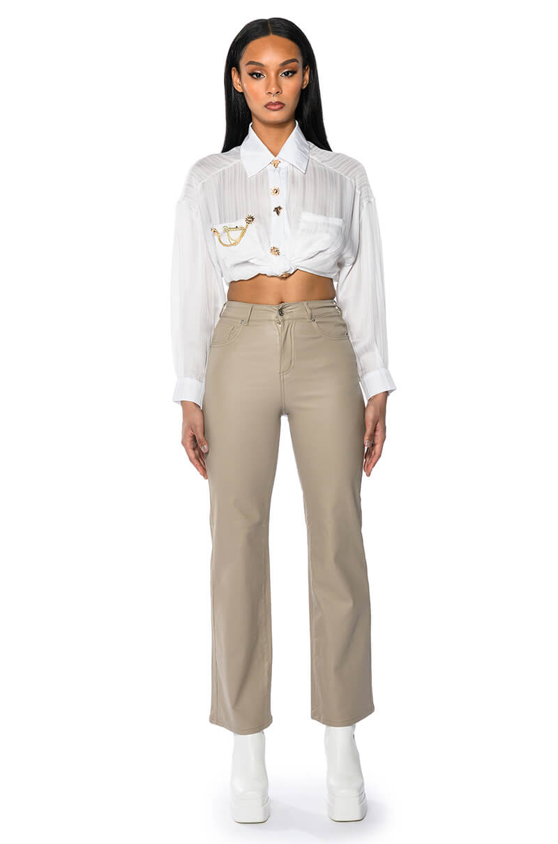 STAY FLY OVERSIZED BUTTON DOWN BLOUSE