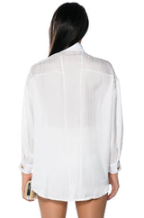 STAY FLY OVERSIZED BUTTON DOWN BLOUSE