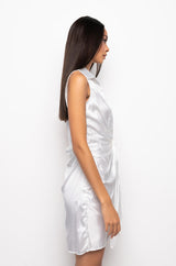 STEP IT UP LOW V MINI DRESS