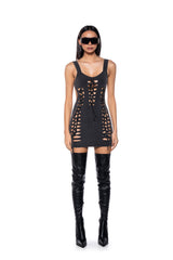 STICKS AND STONES MINI DRESS