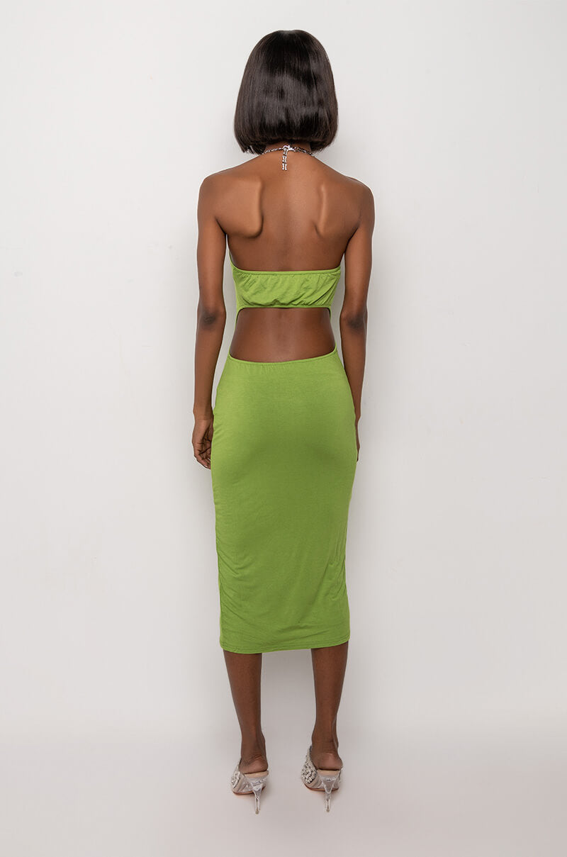 STOP STARING OPEN BACK MIDI DRESS