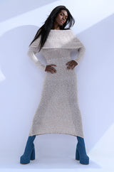 STORM OFF THE SHOULDER MAXI SWEATER DRESS
