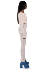 STORM OFF THE SHOULDER MAXI SWEATER DRESS