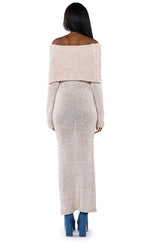 STORM OFF THE SHOULDER MAXI SWEATER DRESS