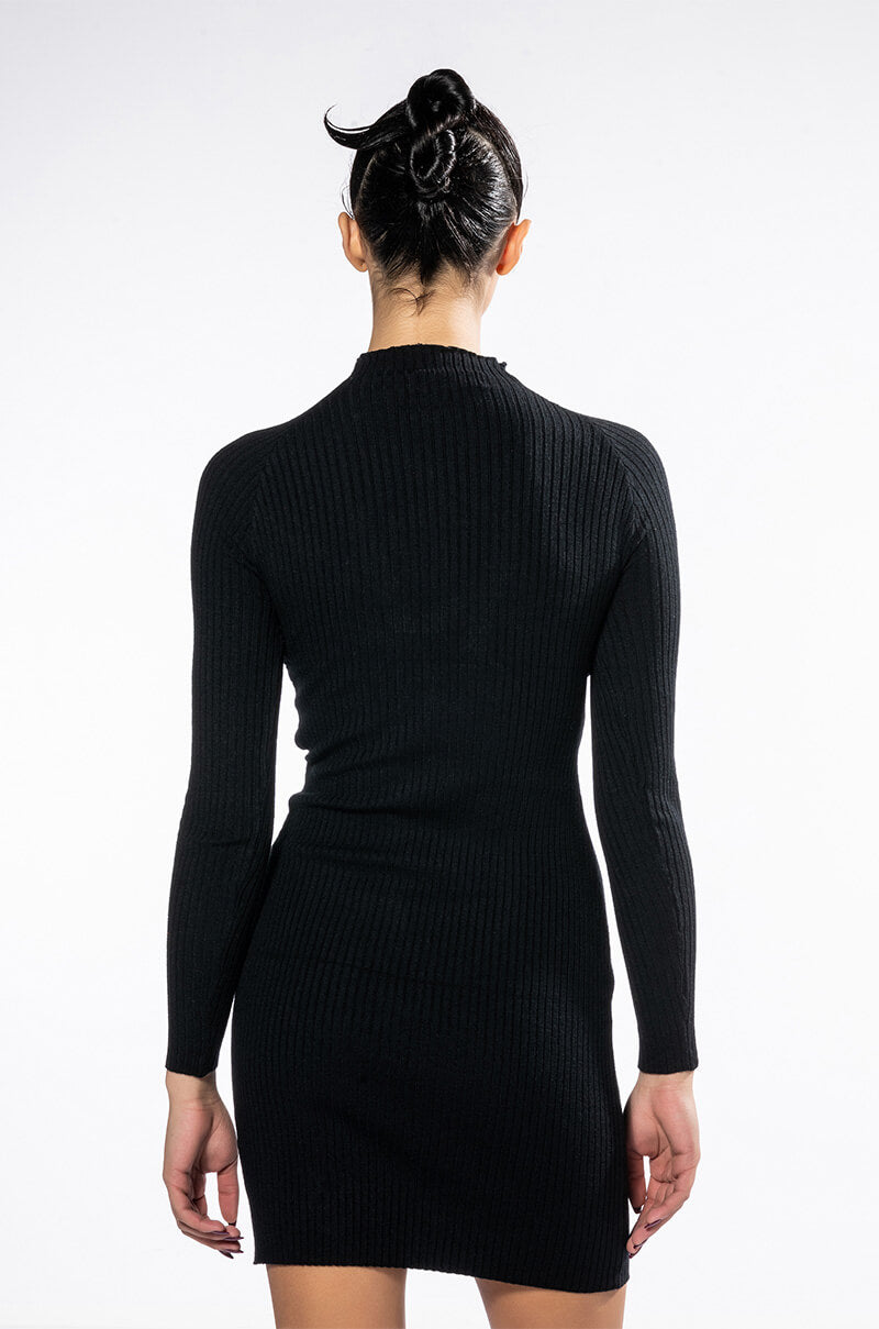 STORYTELLER TWIST FRONT DETAIL MINI DRESS