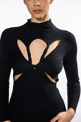 STORYTELLER TWIST FRONT DETAIL MINI DRESS