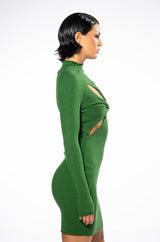 STORYTELLER TWIST FRONT DETAIL MINI DRESS