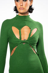 STORYTELLER TWIST FRONT DETAIL MINI DRESS