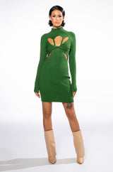 STORYTELLER TWIST FRONT DETAIL MINI DRESS