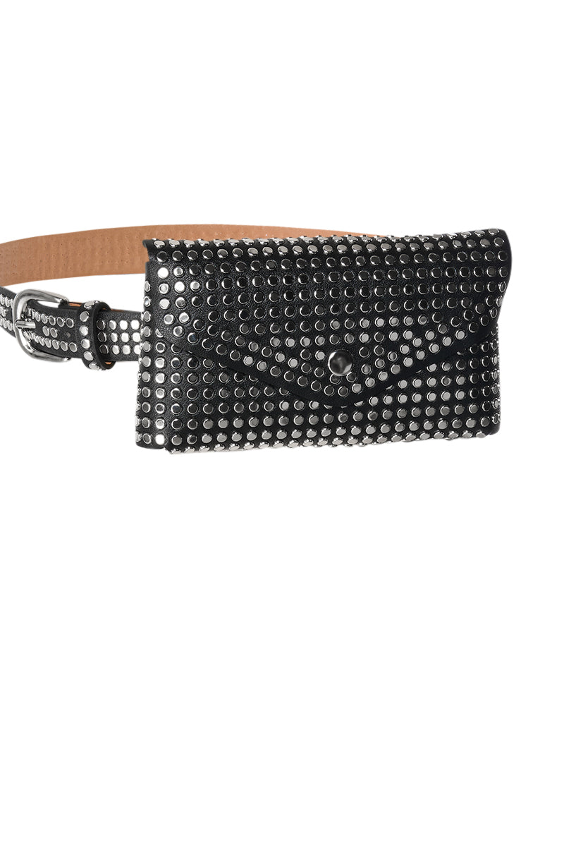 STUDDED FANNY PACK BELT