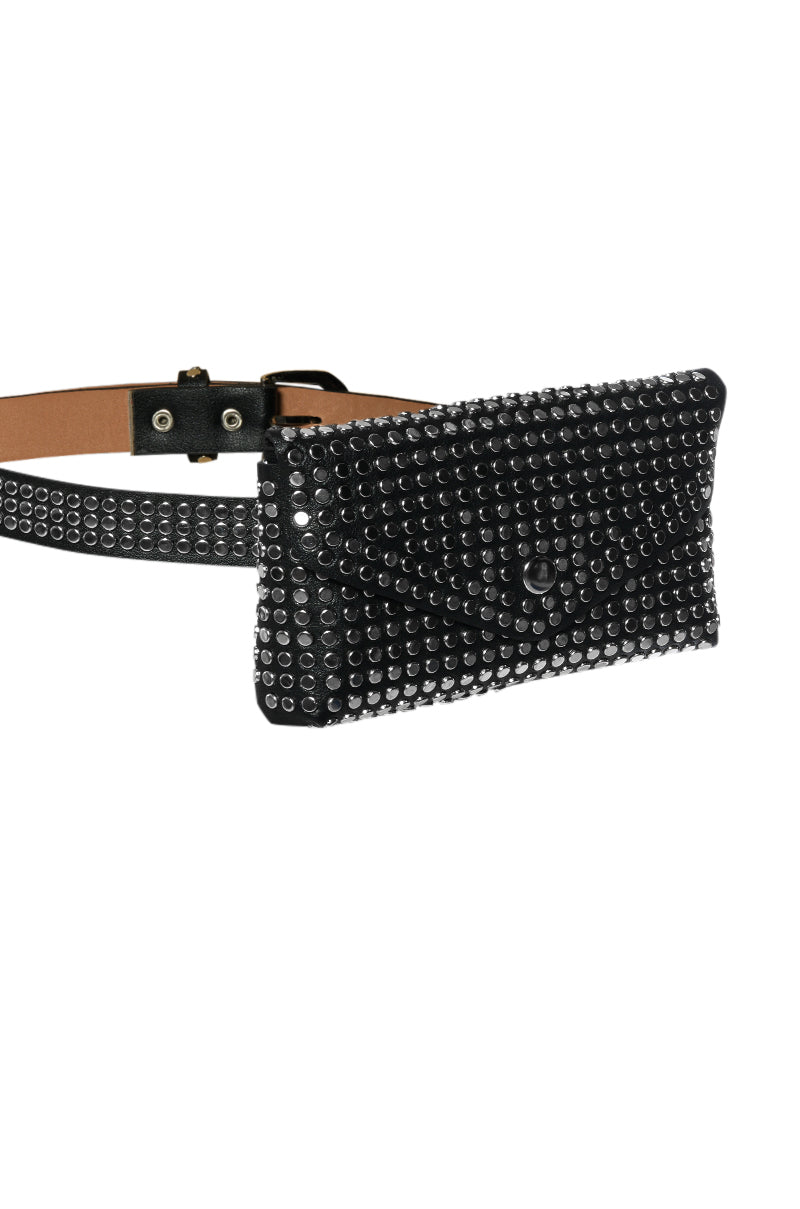 STUDDED FANNY PACK BELT